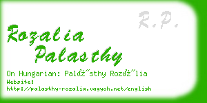 rozalia palasthy business card